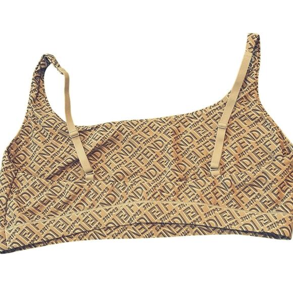 EUC - Fendi x Skims Bralette in "California" (tan/brown) color - Size XL - Picture 3 of 4